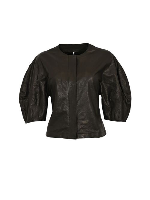 Blusa Delphine in pelle stretch Liviana Conti | F5WX20Y69-0